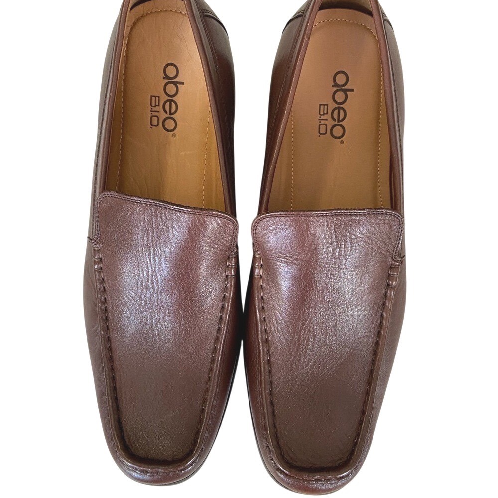 Abeo New Mens Size 11.5 Brown Leather Slip On Shoes - Picture 1 of 8